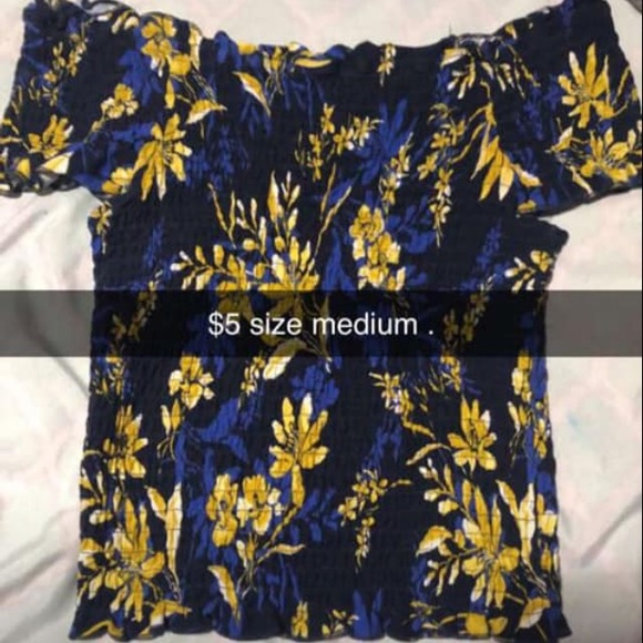Blue and yellow crop top - Picture 1 of 1
